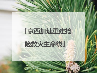 京西加速重建抢险救灾生命线
